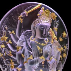 Tuong Bo Tat Chuan De Luu Ly Trang Hoa Tiet Dat Vang 998 Cao 25cm Tong De Led 29cm 1