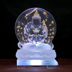 Tuong Bo Tat Chuan De Luu Ly Trang Hoa Tiet Dat Vang 998 Cao 25cm Tong De Led 29cm 10