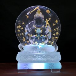 Tuong Bo Tat Chuan De Luu Ly Trang Hoa Tiet Dat Vang 998 Cao 25cm Tong De Led 29cm 12