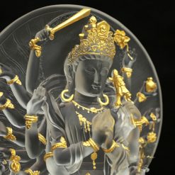 Tuong Bo Tat Chuan De Luu Ly Trang Hoa Tiet Dat Vang 998 Cao 25cm Tong De Led 29cm 5