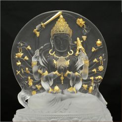 Tuong Bo Tat Chuan De Luu Ly Trang Hoa Tiet Dat Vang 998 Cao 25cm Tong De Led 29cm 6