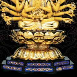 Tượng Bồ Tát Chuẩn Đề Ngồi, Chất Liệu Đồng Đài Loan Mạ Vàng, Cao 54cm 1 Tuong Bo Tat Chuan De Ngoi Chat Lieu Dong Dai Loan Ma Vang Cao 54cm 1