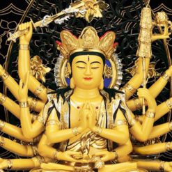 Tượng Bồ Tát Chuẩn Đề Ngồi, Chất Liệu Đồng Đài Loan Mạ Vàng, Cao 54cm 3 Tuong Bo Tat Chuan De Ngoi Chat Lieu Dong Dai Loan Ma Vang Cao 54cm 3