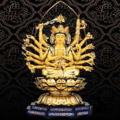 Tượng Bồ Tát Chuẩn Đề Ngồi, Chất Liệu Đồng Đài Loan Mạ Vàng, Cao 54cm 2 Tuong Bo Tat Chuan De Ngoi Chat Lieu Dong Dai Loan Ma Vang Cao 54cm 4