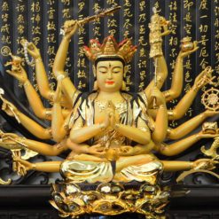 Tượng Bồ Tát Chuẩn Đề Ngồi, Chất Liệu Đồng Đài Loan Mạ Vàng, Cao 59cm 4 Tuong Bo Tat Chuan De Ngoi Chat Lieu Dong Dai Loan Ma Vang Cao 59cm 3