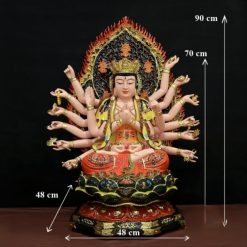 Tuong Bo Tat Chuan De Ngoi De Bat Giac Bang Compsite Son Ma Cao Cap Cao 70cm Tong La De 90cm 8
