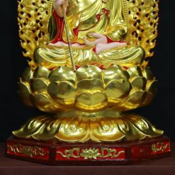 Tuong Bo Tat Dia Tang Ngoi Chat Lieu Go Huong Viet Nam Dat Vang Cao 65cm Tong La De 90cm 4