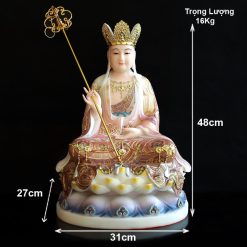 Tuong Bo Tat Dia Tang Ngoi De Sen To Bot Da Ve Gam Cao 48cm 4