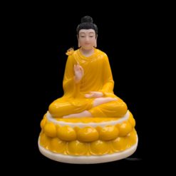 Tuong Bon Su Thich Ca Lien Hoa Ngoi Dai Sen Mau Vang Ho Phach Bang Bot Da Cao 40cm 6