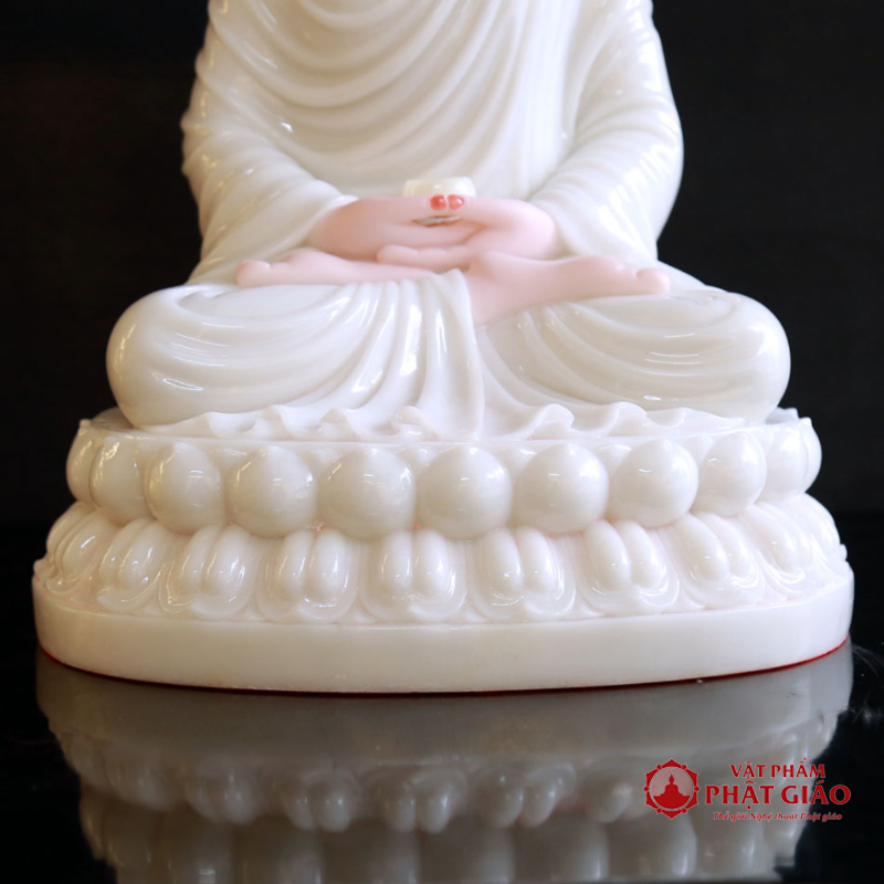 Tượng Phật Thích Ca Mâu Ni Ngồi Tĩnh Tâm, Bột Đá Hồng, Cao 30cm, 40cm, 48cm 9 Tuong Bon Su Thich Ca Mau Ni Ngoi Tinh Tam Bot Da Hong Cao 40cm 3 1