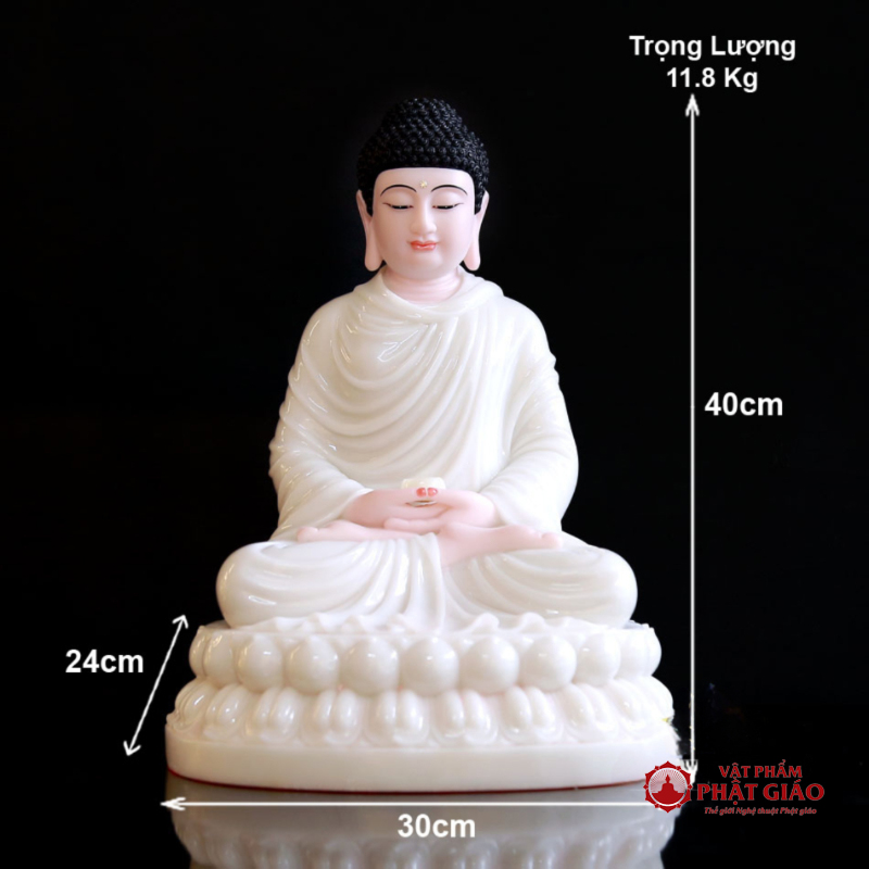 Tượng Phật Thích Ca Mâu Ni Ngồi Tĩnh Tâm, Bột Đá Hồng, Cao 30cm, 40cm, 48cm 10 Tuong Bon Su Thich Ca Mau Ni Ngoi Tinh Tam Bot Da Hong Cao 40cm 4 1