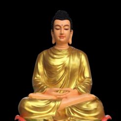 Tượng Phật Thích Ca Ngồi Đài Sen Hồng Cao Cấp Chất liệu Composite, Cao 130cm 3 Tuong Bon Su Thich Ca Ngoi Dai Sen Son Hong Cao Cap Bang Composite Cao 130cm 2