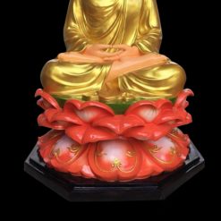 Tượng Phật Thích Ca Ngồi Đài Sen Hồng Cao Cấp Chất liệu Composite, Cao 130cm 2 Tuong Bon Su Thich Ca Ngoi Dai Sen Son Hong Cao Cap Bang Composite Cao 130cm 3