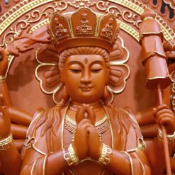 Tuong Chuan De Ngoi Bang Go Huong Chuong Vien Vang Cao 48cm Tong La De 68cm 3