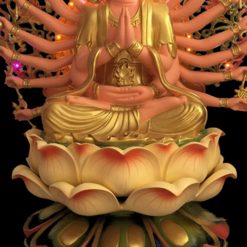 Tuong Chuan De Ngoi Dai Sen De Luc Giac Chat Lieu Composite Cao 90cm 5