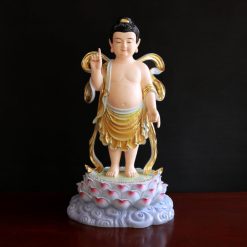 Tượng Đản Sanh Đế Mây Bằng Composite Sơn Màu, Cao 70cm 5 Tuong Dan Sanh De May Bang Composite Son Mau Cao 70cm 2