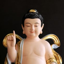 Tượng Đản Sanh Đế Mây Bằng Composite Sơn Màu, Cao 70cm 4 Tuong Dan Sanh De May Bang Composite Son Mau Cao 70cm 3