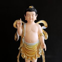 Tượng Đản Sanh Đế Mây Bằng Composite Sơn Màu, Cao 70cm 2 Tuong Dan Sanh De May Bang Composite Son Mau Cao 70cm 5