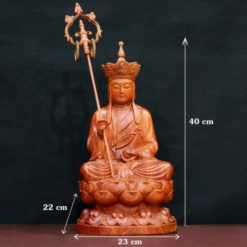 Tuong Dia Tang Bo Tat Ngoi Bang Go Huong Viet Nam Cao 40cm 1