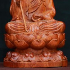 Tuong Dia Tang Bo Tat Ngoi Bang Go Huong Viet Nam Cao 40cm 5
