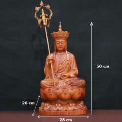 Tuong Dia Tang Bo Tat Ngoi Bang Go Huong Viet Nam Cao 50cm 2