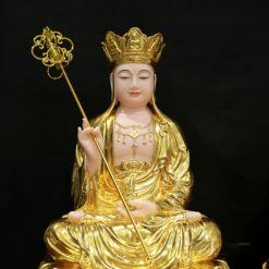 Tuong Dia Tang Bo Tat Ngoi Dai Sen Bang Bot Da Dat Vang 998 Cao 40cm 3