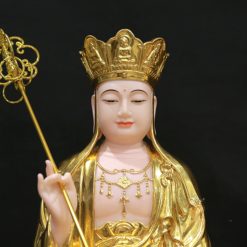 Tuong Dia Tang Bo Tat Ngoi Dai Sen Bang Bot Da Dat Vang 998 Cao 40cm 4