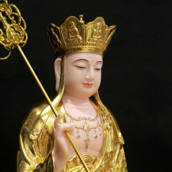 Tuong Dia Tang Bo Tat Ngoi Dai Sen Bang Bot Da Dat Vang 998 Cao 40cm 5