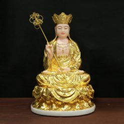 Tuong Dia Tang Bo Tat Ngoi Dai Sen Bang Bot Da Dat Vang 998 Cao 40cm 6