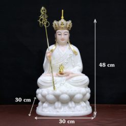 Tuong Dia Tang Bo Tat Ngoi Dai Sen Bang Bot Da Trang Cao 48cm 4