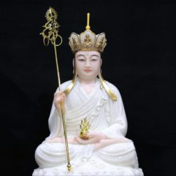 Tuong Dia Tang Bo Tat Ngoi Dai Sen Bang Bot Da Trang Cao 48cm 5