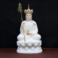 Tuong Dia Tang Bo Tat Ngoi Dai Sen Bang Bot Da Trang Cao 48cm 6