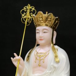 Tuong Dia Tang Bo Tat Ngoi Dai Sen Son Phu Quy Bang Bot Da Cao 40cm 3