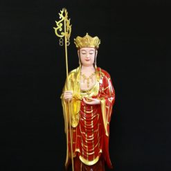 Tượng Địa Tạng Đứng Đài Sen Áo Đỏ Bằng Composite, Cao 70cm 6 Tuong Dia Tang Dung Dai Sen Ao Do Bang Composite Cao 70cm 2
