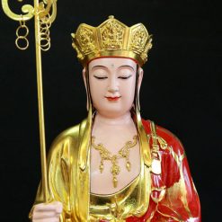 Tượng Địa Tạng Đứng Đài Sen Áo Đỏ Bằng Composite, Cao 70cm 4 Tuong Dia Tang Dung Dai Sen Ao Do Bang Composite Cao 70cm 4