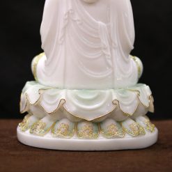 Tuong Dia Tang Ngoi Bot Da Trang Xanh Nhat Vien Vang Cao 40cm Tong Hao Quang 52cm 10