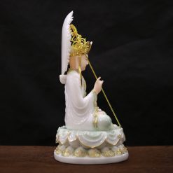 Tuong Dia Tang Ngoi Bot Da Trang Xanh Nhat Vien Vang Cao 40cm Tong Hao Quang 52cm 4