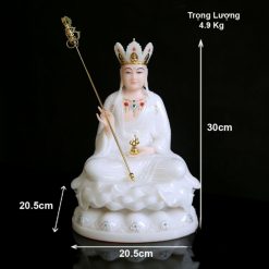 Tuong Dia Tang Ngoi Bot Dai Sen bang Bot Da Trang Cao 30cm 6