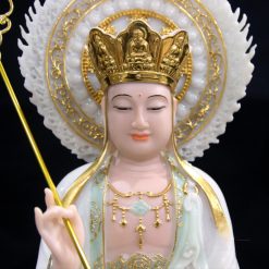 Tuong Dia Tang Ngoi Dai Sen Co La De Bang Bot Da Cam Thach Mau Thien Thanh Cao 48cm 1