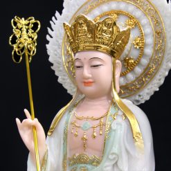 Tuong Dia Tang Ngoi Dai Sen Co La De Bang Bot Da Cam Thach Mau Thien Thanh Cao 48cm 3