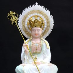 Tuong Dia Tang Ngoi Dai Sen Co La De Bang Bot Da Cam Thach Mau Thien Thanh Cao 48cm 5