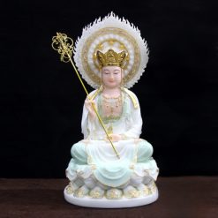 Tuong Dia Tang Ngoi Dai Sen Co La De Bang Bot Da Cam Thach Mau Thien Thanh Cao 48cm 6