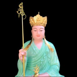 Tuong Dia Tang Vuong Bo Tat Ngoi Bot Da Xanh Ngoc Hoa Cao 66cm 1