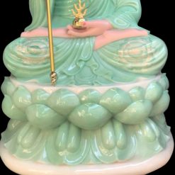 Tuong Dia Tang Vuong Bo Tat Ngoi Bot Da Xanh Ngoc Hoa Cao 66cm 4
