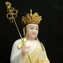 Tượng Đức Địa Tạng Ngồi Đài Sen Sơn Vàng, Bằng Bột Đá, Cao 40cm 6 Tuong Duc Dia Tang Ngoi Dai Sen Son Vang Bang Bot Da Cao 40cm 2