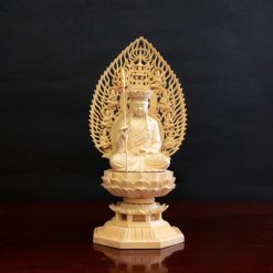 Tượng Đức Địa Tạng Vương Bằng Gỗ Bách, Cao 28cm (Cả Lá Đề) 4 Tuong Duc Dia Tang Vuong Bang Go Bach Cao 28cm Ca La De 4