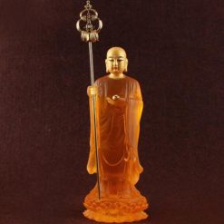 Tượng Đức Địa Tạng Vương Bằng Nhựa Giả Lưu Ly, Cao 20cm, 23cm 6 Tuong Duc Dia Tang Vuong Bang Nhua Gia Luu Ly Cao 20cm 23cm 6