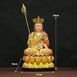 Tượng Đức Địa Tạng Vương Bồ Tát, Chất Liệu Composit Viền Vàng, Cao 30cm 1 Tuong Duc Dia Tang Vuong Bo Tat Chat Lieu Composit Vien Vang Cao 30cm 1