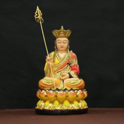 Tượng Đức Địa Tạng Vương Bồ Tát, Chất Liệu Composit Viền Vàng, Cao 30cm 2 Tuong Duc Dia Tang Vuong Bo Tat Chat Lieu Composit Vien Vang Cao 30cm 7