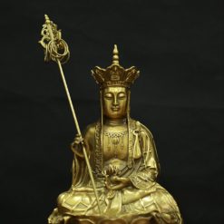 Tượng Đức Địa Tạng Vương Chất Liệu Đồng Vàng, Cao 20cm – 25cm 4 Tuong Duc Dia Tang Vuong Chat Lieu Dong Vang Cao 20cm – 25cm 4